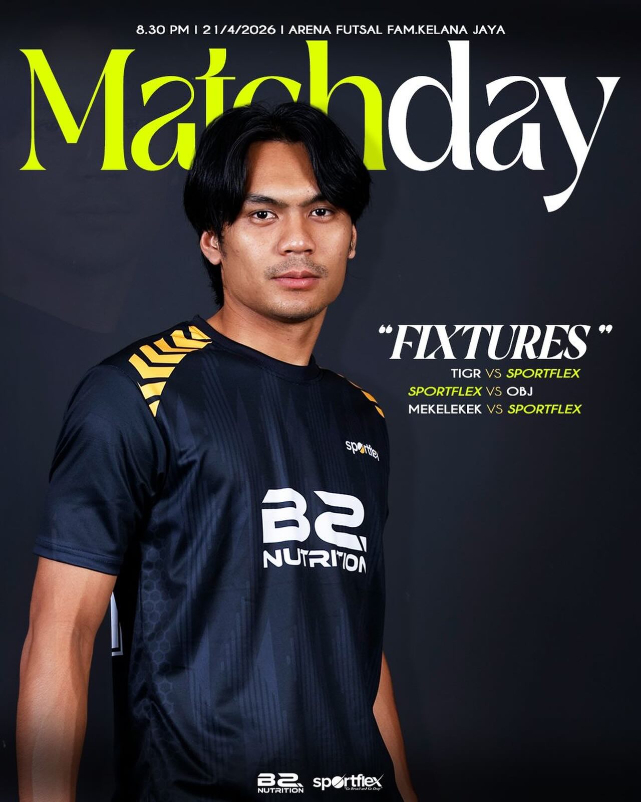 Sportflex Siap Bertarung di Matchday Malam Ini di Arena Futsal FAM matchday